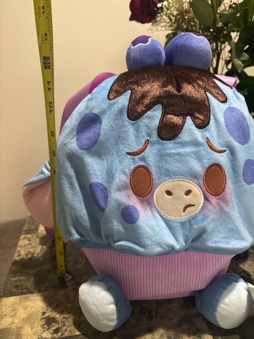 Disney Munchlings Eeyore Plush Backpack Blue Purple Medium Adjustable Strap - Picture 3 of 10